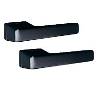 Ручки на розеті SYSTEM Coral (RO16) AL6 чорний матовий